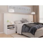 Cabecero lucius extensible 2 mesillas de noche mdp blanco mate 1 jpg