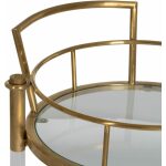 Camarera Dorado Metal Salón 50 X 50 X 82 Cm