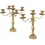 Candelabro Oro Metal Decoración 42 X 12 X 42 Cm