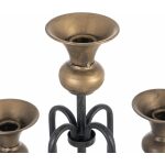 Candelabro Oro-Negro Metal Decoración 27,50 X 27,50 X 44,50