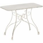 Consola Crema Metal 100 X 52 X 76 Cm