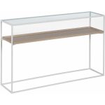 Consola Natural-Blanco Dm-Metal 120 X 30 X 75 Cm