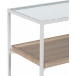 Consola Natural-Blanco Dm-Metal 120 X 30 X 75 Cm