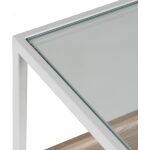 Consola Natural-Blanco Dm-Metal 120 X 30 X 75 Cm