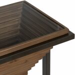 Consola Natural-Negro Madera-Metal 134 X 32 X 83 Cm