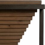 Consola Natural-Negro Madera-Metal 134 X 32 X 83 Cm