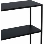 Consola Negro-Natural Dm-Metal 122,50 X 22,50 X 75 Cm