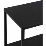 Consola Negro-Natural Dm-Metal 122,50 X 22,50 X 75 Cm