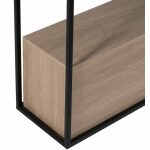 Consola Negro-Natural Dm-Metal 122,50 X 22,50 X 75 Cm