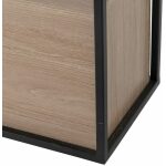 Consola Negro-Natural Dm-Metal 122,50 X 22,50 X 75 Cm