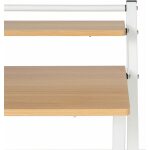 Escritorio Natural-Blanco Dm-Metal 87 X 56 X 87 Cm