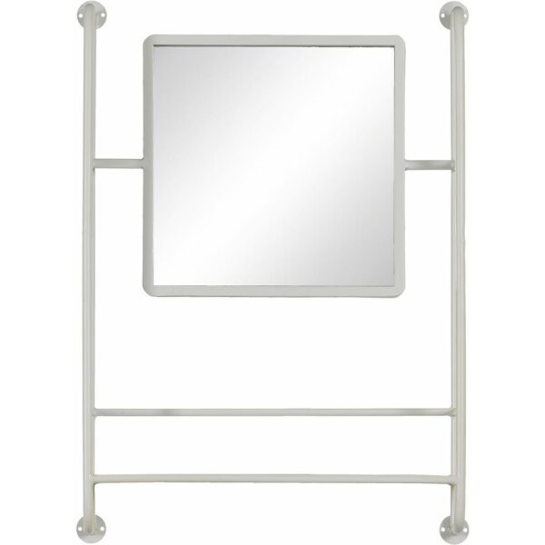 Espejo Estante Blanco Metal-Cristal 52,50 X 12 X 73 Cm