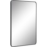 Espejo Negro Aluminio-Cristal Decoración 76 X 3 X 101 Cm