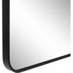 Espejo Negro Aluminio-Cristal Decoración 76 X 3 X 101 Cm