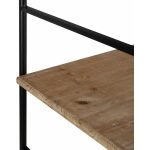 Estantería Natural-Negro Madera-Metal 64 X 44 X 220 Cm