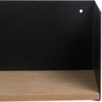 Estantería Negro-Marrón Metal-Madera 60 X 12 X 15 Cm