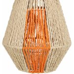 Farol Portavelas Crema-Naranja 23 X 23 X 28 Cm