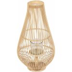 Farol Portavelas Natural Bambú 30 X 30 X 55 Cm