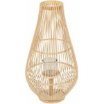 Farol Portavelas Natural Bambú 35 X 35 X 66 Cm