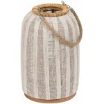 Farol Portavelas Natural-Beige Bambú 20 X 20 X 33 Cm