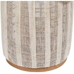 Farol Portavelas Natural-Beige Bambú 20 X 20 X 33 Cm