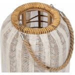 Farol Portavelas Natural-Beige Bambú 22 X 22 X 38 Cm