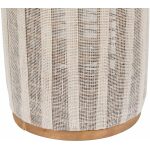 Farol Portavelas Natural-Beige Bambú 22 X 22 X 38 Cm