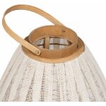 Farol Portavelas Natural-Beige Bambú 36 X 36 X 56 Cm