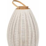 Farol Portavelas Natural-Beige Bambú 38 X 38 X 70 Cm