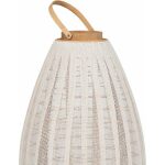 Farol Portavelas Natural-Beige Bambú 40 X 40 X 83 Cm