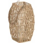 Farol Portavelas Natural Papel-Metal 18,50 X 18,50 X 36 Cm