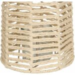 Farol Portavelas Natural Papel-Metal 23 X 23 X 30,50 Cm