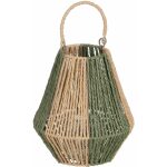 Farol Portavelas Natural-Verde Papel 21,50 X 21,50 X 23 Cm