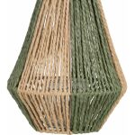 Farol Portavelas Natural-Verde Papel 21,50 X 21,50 X 23 Cm