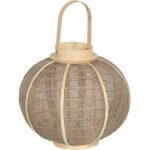 Farol Portavelas Natural Yute Decoración 33,50 X 33,50 X 30,