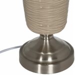 Lámpara Mesa Beige-Plata Cerámica-Metal 31,50 X 31,50 X 54 C