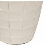 Lámpara Mesa Blanco-Beige Cerámica 35 X 35 X 63 Cm