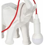 Lámpara Mesa Elefante Blanco Poliresina 27 X 13 X 24,50 Cm