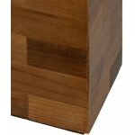 Lámpara Mesa Marrón-Crema Tejido-Madera 35 X 18 X 51 Cm