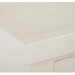 Mesa Auxiliar Blanco Roto Madera Mindi 72 X 47 X 77 Cm