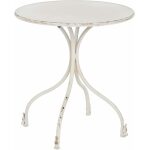 Mesa Auxiliar Crema Metal 70 X 70 X 75 Cm