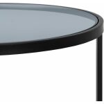 Mesa Auxiliar Negro-Natural Dm-Metal 45 X 45 X 50 Cm