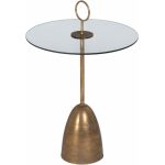 Mesa Auxiliar Oro Metal-Cristal 50 X 50 X 75,50 Cm