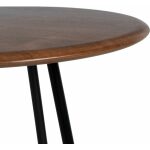 Mesa Bar Marrón-Negro Madera-Metal 60 X 60 X 105 Cm