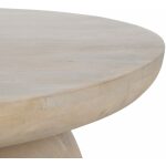 Mesa Centro Blanco Madera De Mango Salón 107 X 71 X 38 Cm