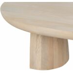 Mesa Centro Blanco Madera De Mango Salón 107 X 71 X 38 Cm