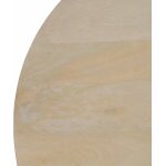 Mesa Centro Blanco Madera De Mango Salón 90 X 90 X 40 Cm