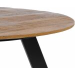 Mesa Centro Natural-Negro Madera-Hierro 80 X 80 X 40 Cm