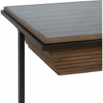 Mesa Centro Natural-Negro Madera-Metal 120 X 60 X 43,50 Cm