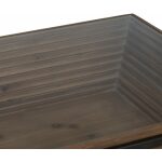 Mesa Centro Natural-Negro Madera-Metal 120 X 60 X 43,50 Cm